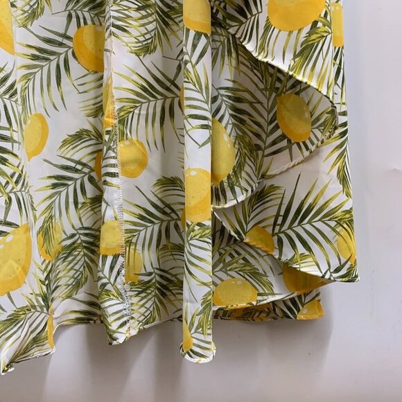 Fashion Nova Women's Lemon Drop Hi Low Long Sleeve V Neck Dress‎ Size L NWT - Picture 7 of 15